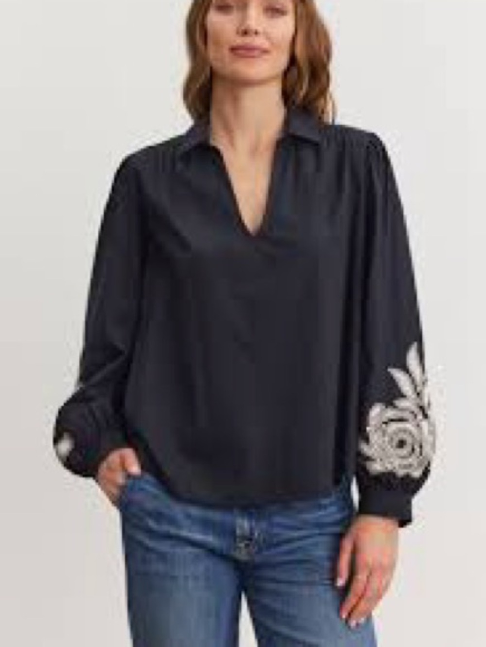 Grace + Karma Boho Pheasant Blouse - Size Medium